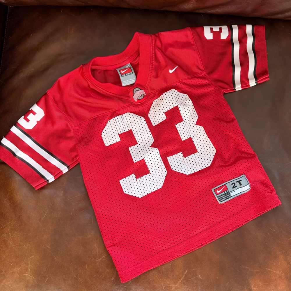 Nike Kids Red and White Jersey